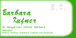 barbara kufner business card