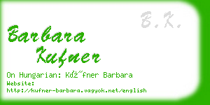 barbara kufner business card
